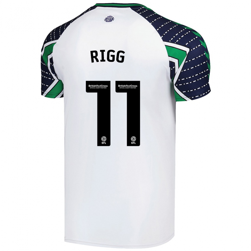 Kinder Chris Rigg #11 Weiß Auswärtstrikot Trikot 2024/25 T-Shirt