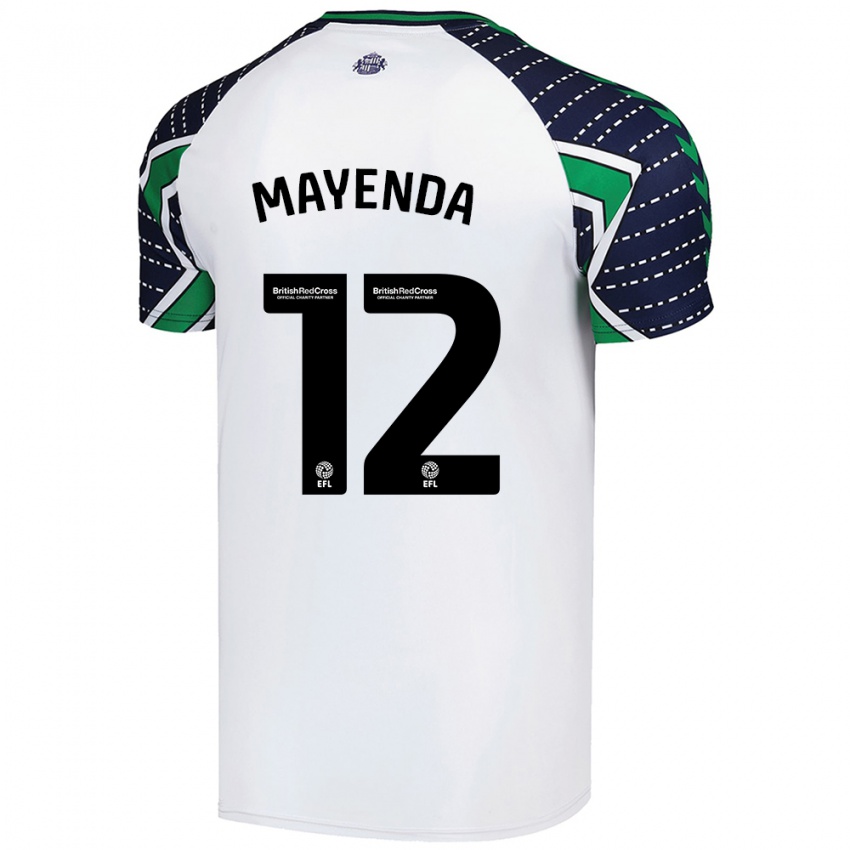 Kinder Eliezer Mayenda #12 Weiß Auswärtstrikot Trikot 2024/25 T-Shirt