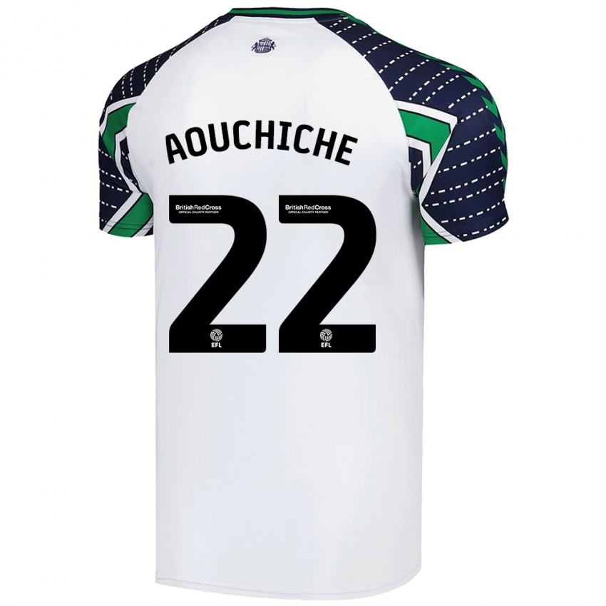 Kinder Adil Aouchiche #22 Weiß Auswärtstrikot Trikot 2024/25 T-Shirt