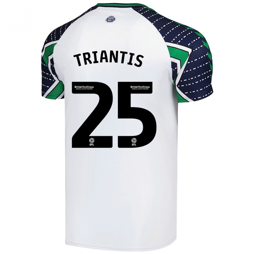 Kinder Nectarios Triantis #25 Weiß Auswärtstrikot Trikot 2024/25 T-Shirt