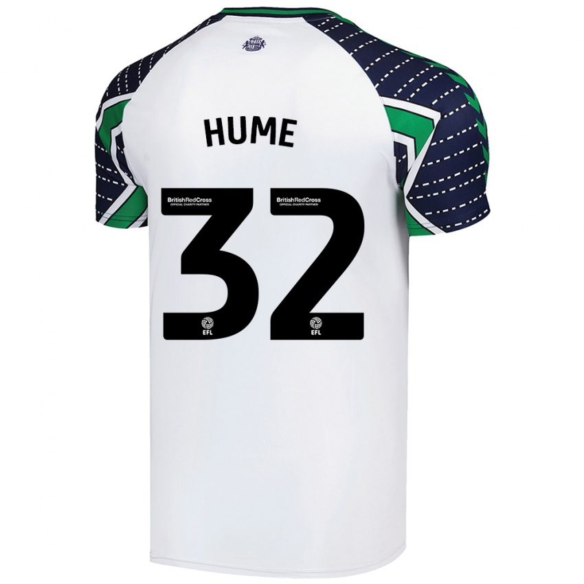 Kinder Trai Hume #32 Weiß Auswärtstrikot Trikot 2024/25 T-Shirt