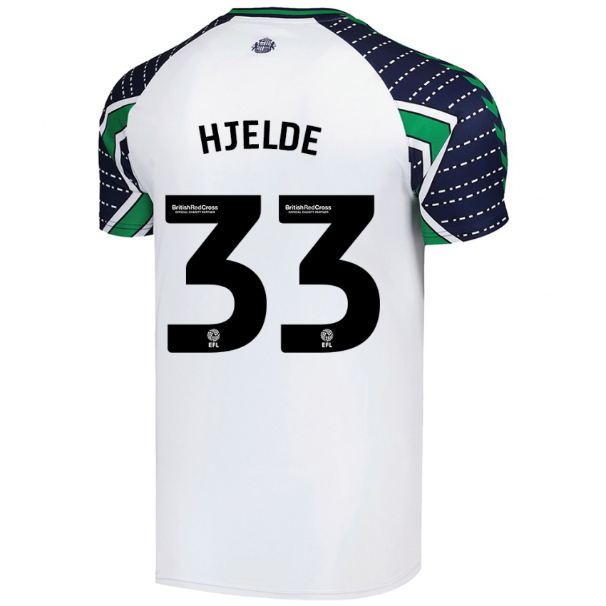 Kinder Leo Fuhr Hjelde #33 Weiß Auswärtstrikot Trikot 2024/25 T-Shirt