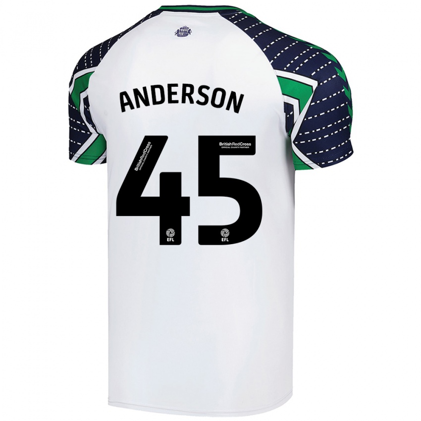 Kinder Joe Anderson #45 Weiß Auswärtstrikot Trikot 2024/25 T-Shirt