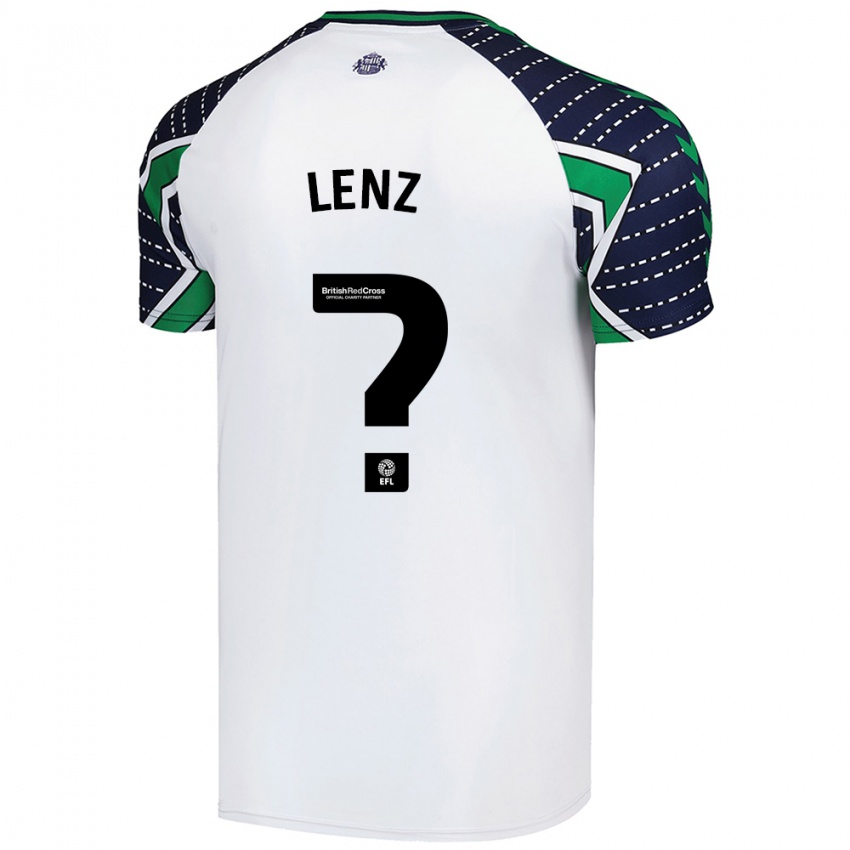 Kinder Elias Lenz #0 Weiß Auswärtstrikot Trikot 2024/25 T-Shirt