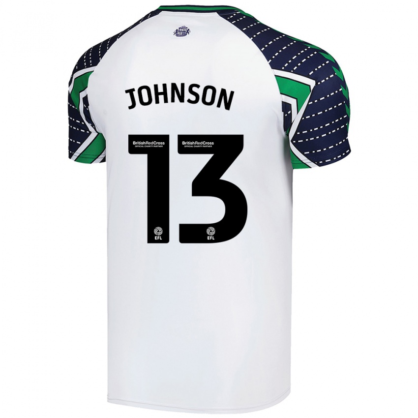 Kinder Zak Johnson #13 Weiß Auswärtstrikot Trikot 2024/25 T-Shirt