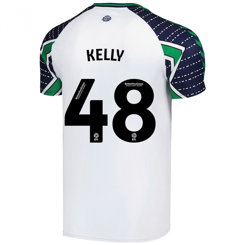 Kinder Caden Kelly #48 Weiß Auswärtstrikot Trikot 2024/25 T-Shirt