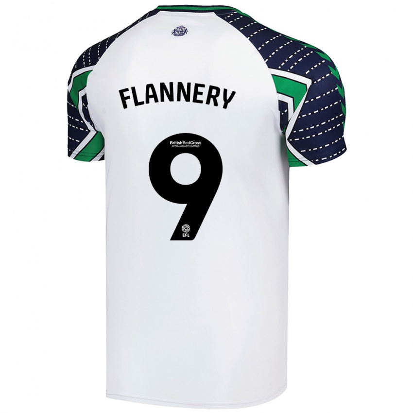 Kinder Keira Flannery #9 Weiß Auswärtstrikot Trikot 2024/25 T-Shirt