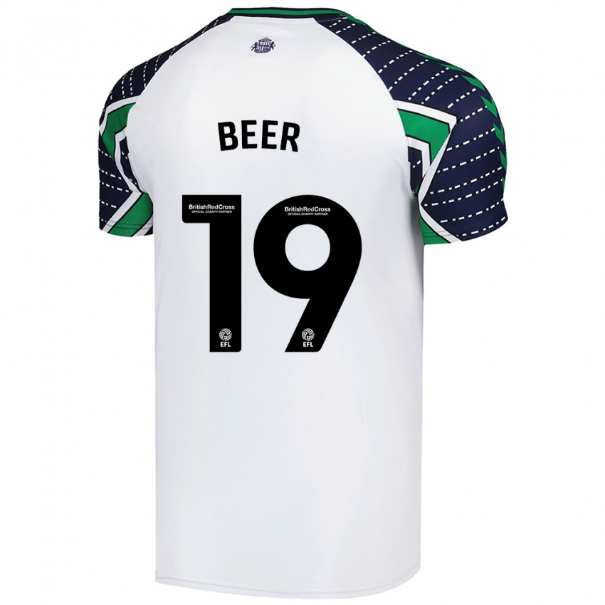 Kinder Megan Beer #19 Weiß Auswärtstrikot Trikot 2024/25 T-Shirt