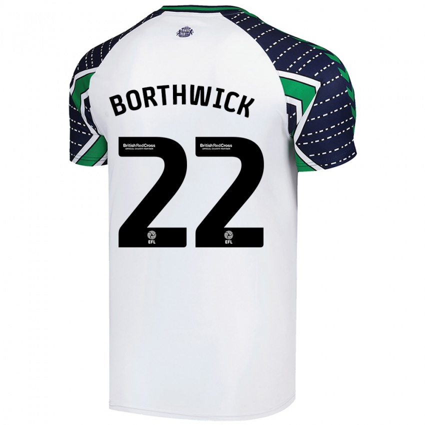 Kinder Megan Borthwick #22 Weiß Auswärtstrikot Trikot 2024/25 T-Shirt