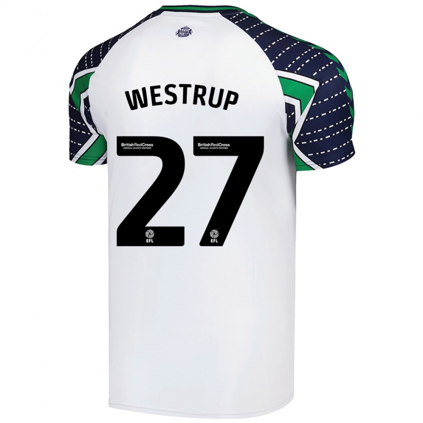 Kinder Brianna Westrup #27 Weiß Auswärtstrikot Trikot 2024/25 T-Shirt