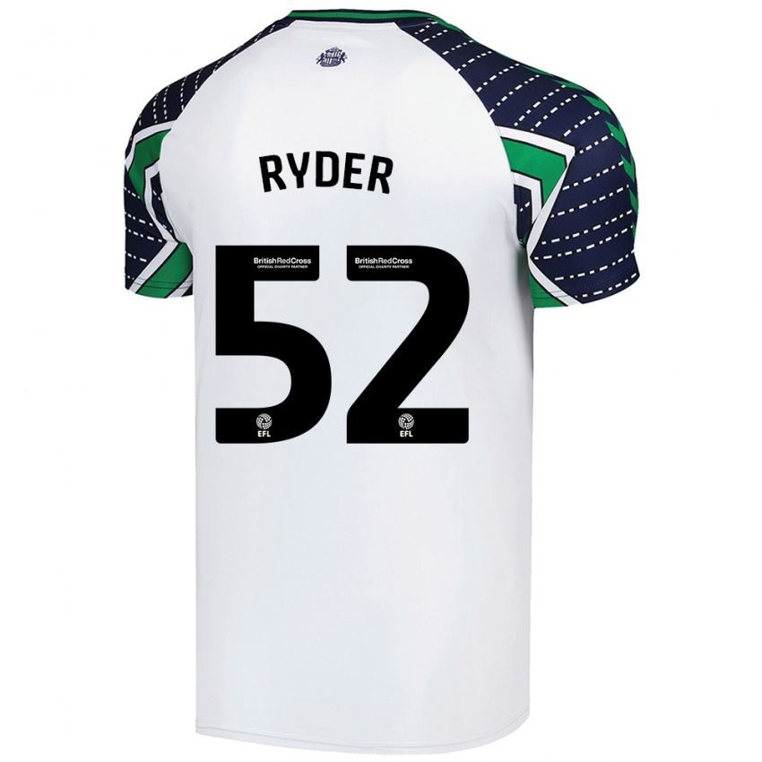 Kinder Joe Ryder #52 Weiß Auswärtstrikot Trikot 2024/25 T-Shirt