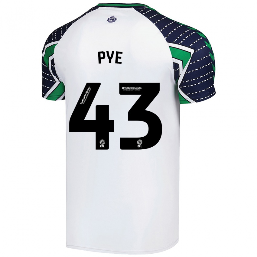 Kinder Connor Pye #43 Weiß Auswärtstrikot Trikot 2024/25 T-Shirt