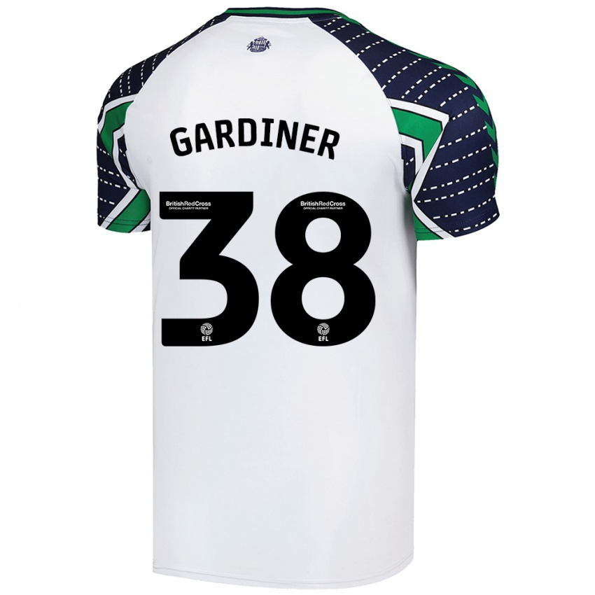 Kinder Harry Gardiner #38 Weiß Auswärtstrikot Trikot 2024/25 T-Shirt