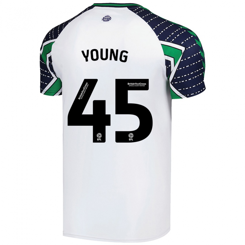 Kinder Matthew Young #45 Weiß Auswärtstrikot Trikot 2024/25 T-Shirt