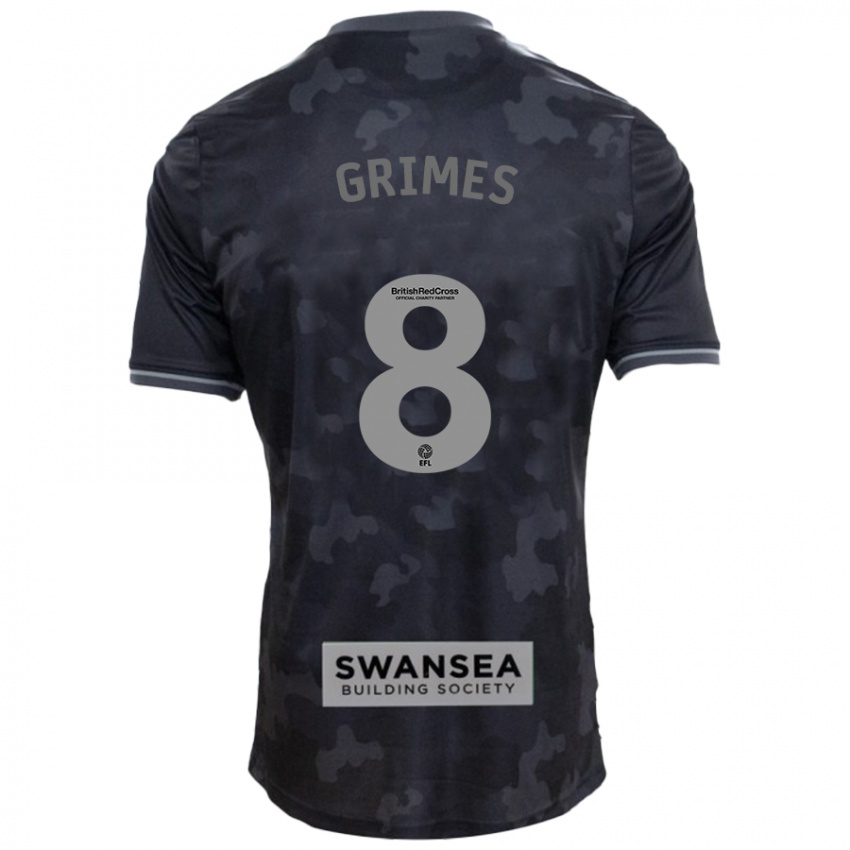 Kinder Matt Grimes #8 Schwarz Auswärtstrikot Trikot 2024/25 T-Shirt