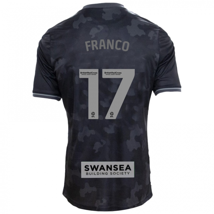 Kinder Gonçalo Franco #17 Schwarz Auswärtstrikot Trikot 2024/25 T-Shirt