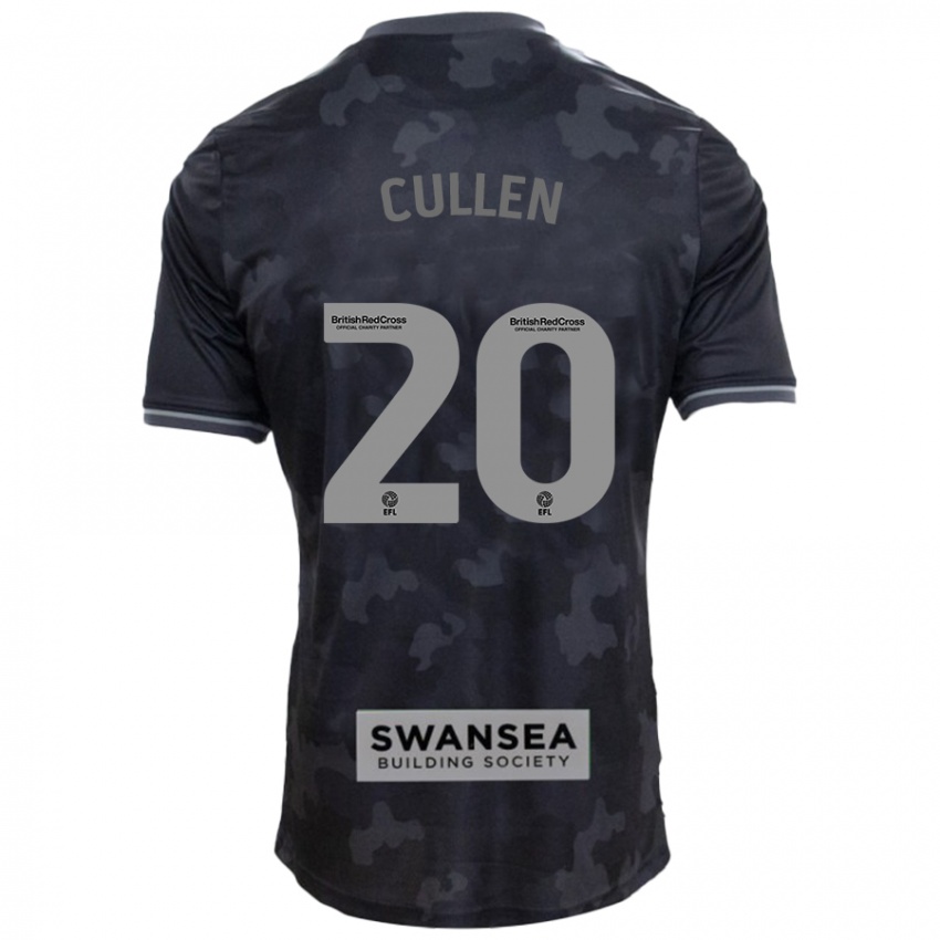 Kinder Liam Cullen #20 Schwarz Auswärtstrikot Trikot 2024/25 T-Shirt