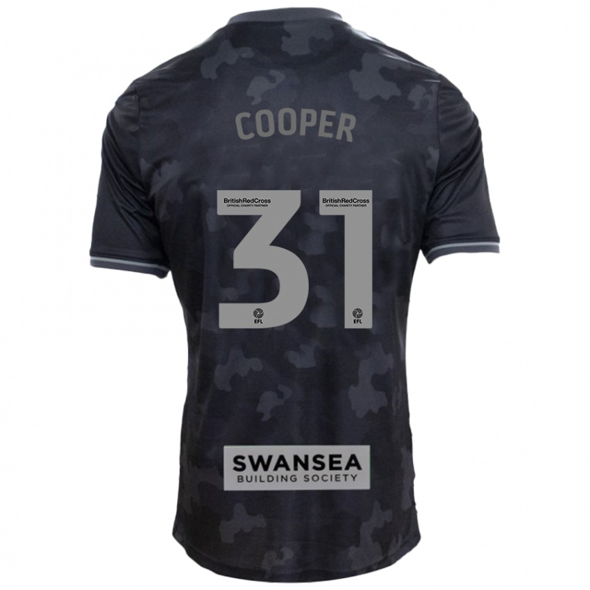 Kinder Oliver Cooper #31 Schwarz Auswärtstrikot Trikot 2024/25 T-Shirt