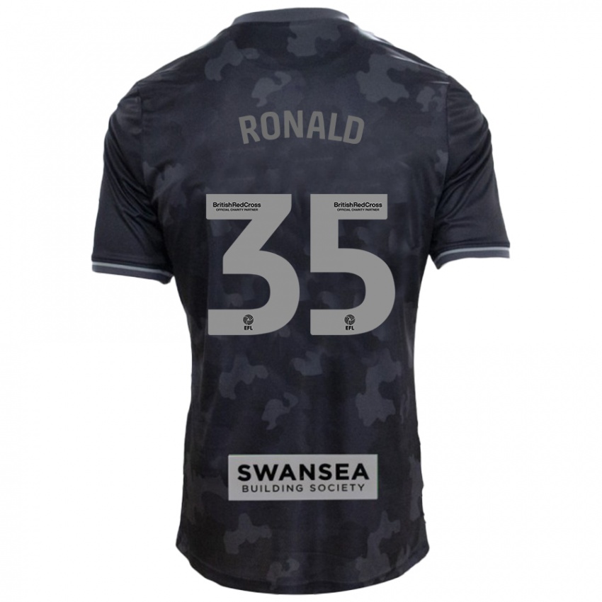 Kinder Ronald #35 Schwarz Auswärtstrikot Trikot 2024/25 T-Shirt