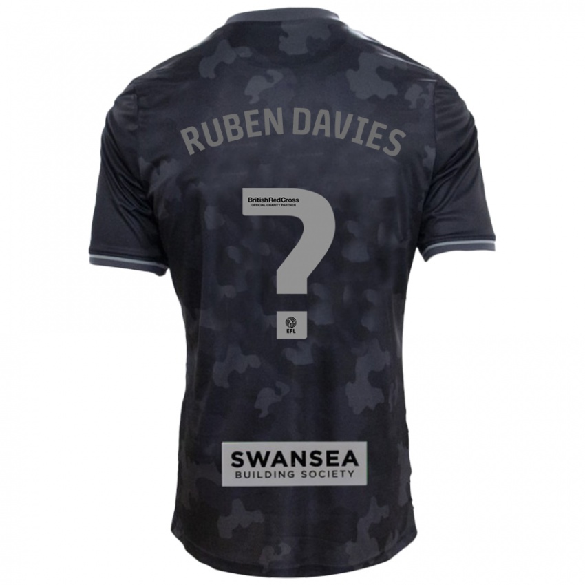 Kinder Ruben Davies #0 Schwarz Auswärtstrikot Trikot 2024/25 T-Shirt