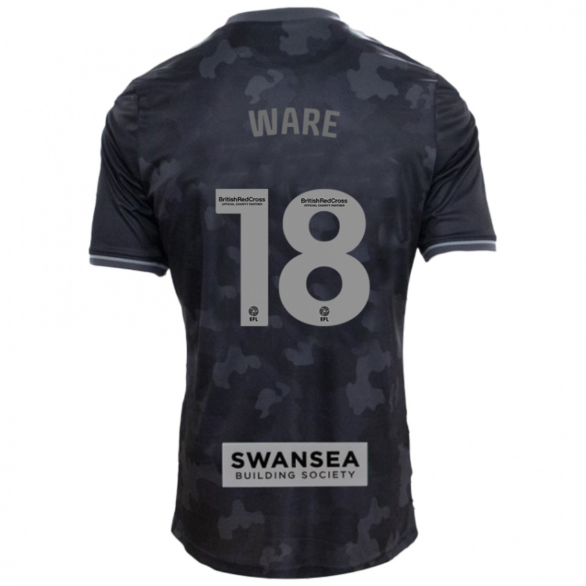 Kinder Phoebe Ware #18 Schwarz Auswärtstrikot Trikot 2024/25 T-Shirt