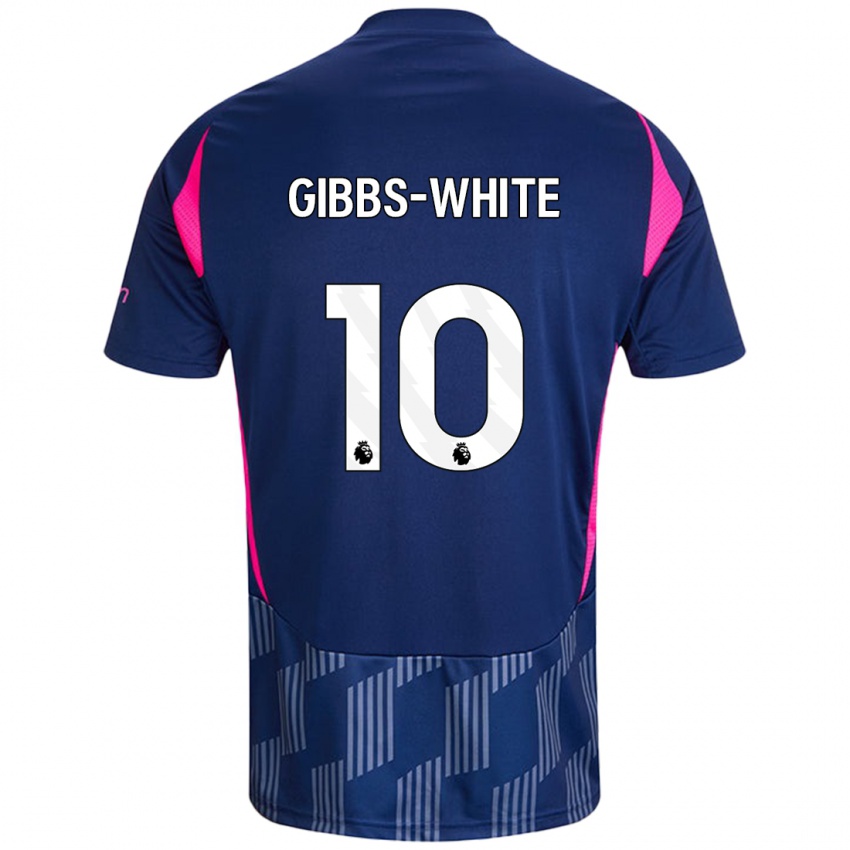 Kinder Morgan Gibbs-White #10 Königsblau Rosa Auswärtstrikot Trikot 2024/25 T-Shirt