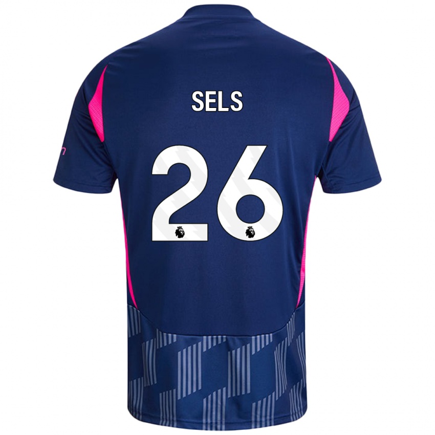 Kinder Matz Sels #26 Königsblau Rosa Auswärtstrikot Trikot 2024/25 T-Shirt