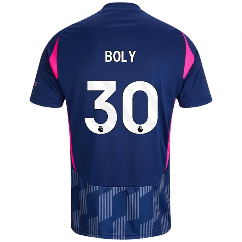 Kinder Willy Boly #30 Königsblau Rosa Auswärtstrikot Trikot 2024/25 T-Shirt