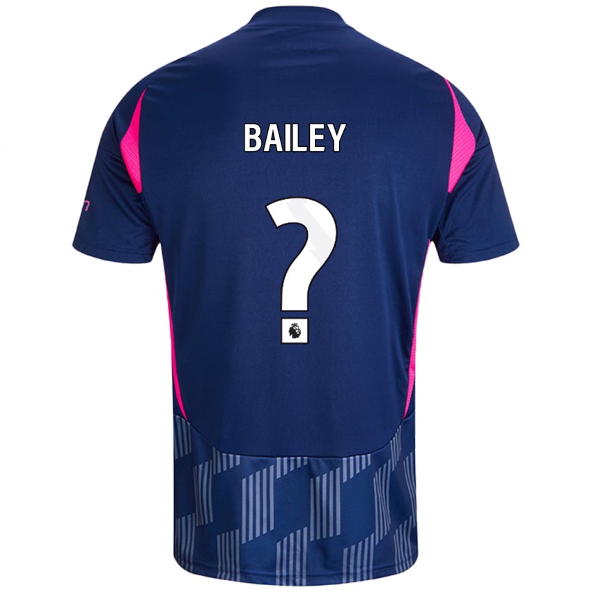 Kinder Joe Bailey #0 Königsblau Rosa Auswärtstrikot Trikot 2024/25 T-Shirt