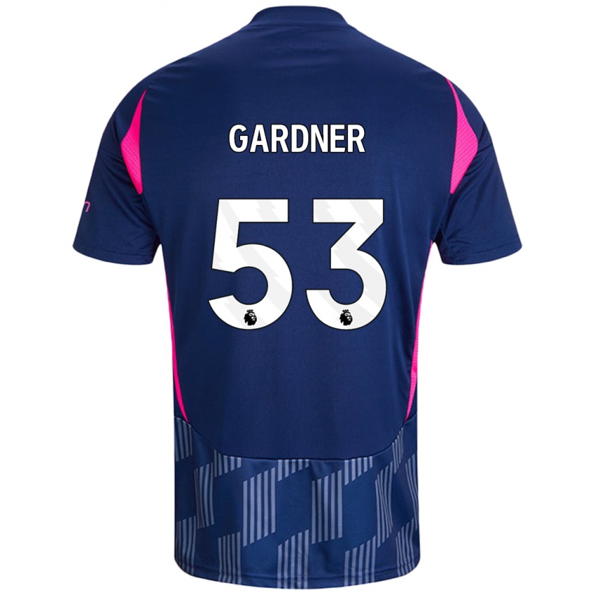 Kinder Joe Gardner #53 Königsblau Rosa Auswärtstrikot Trikot 2024/25 T-Shirt