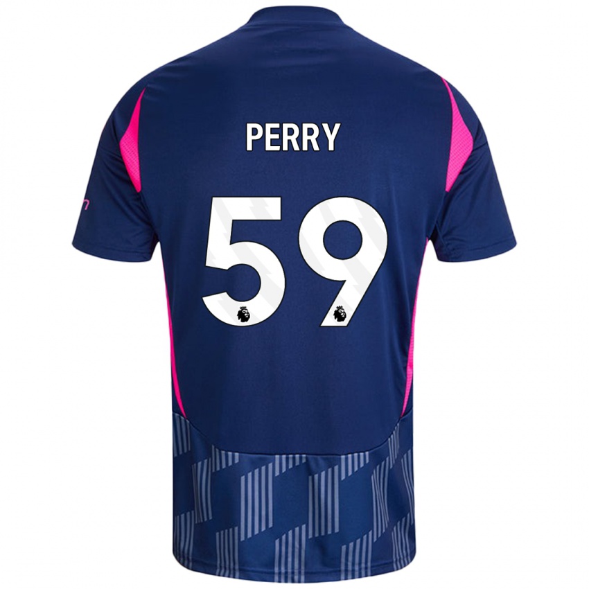 Kinder Ben Perry #59 Königsblau Rosa Auswärtstrikot Trikot 2024/25 T-Shirt