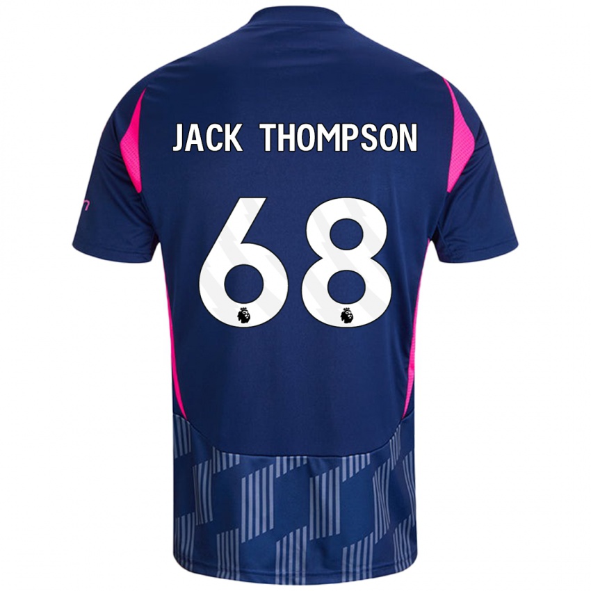 Kinder Jack Thompson #68 Königsblau Rosa Auswärtstrikot Trikot 2024/25 T-Shirt