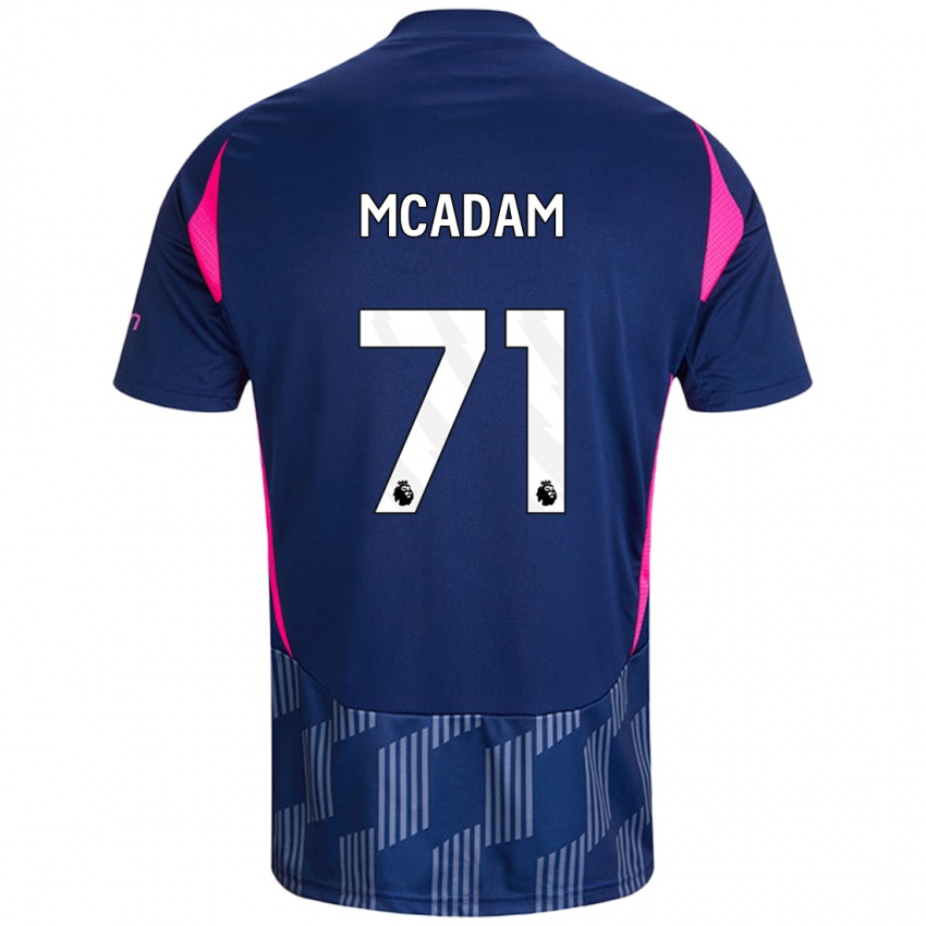 Kinder Kyle Mcadam #71 Königsblau Rosa Auswärtstrikot Trikot 2024/25 T-Shirt