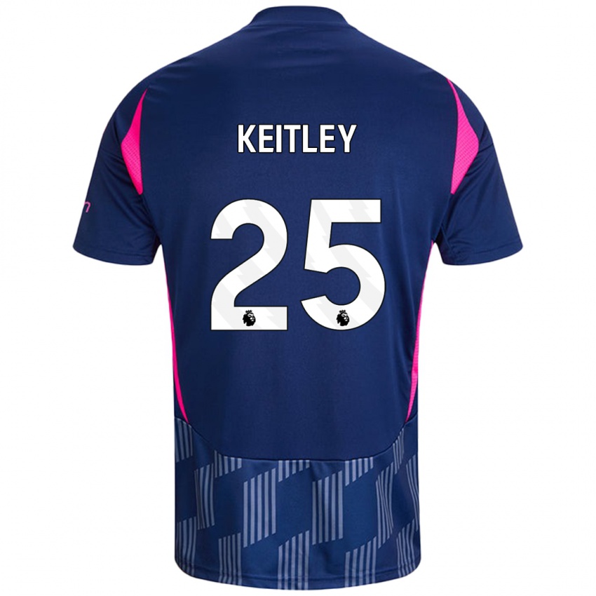 Kinder Alice Keitley #25 Königsblau Rosa Auswärtstrikot Trikot 2024/25 T-Shirt