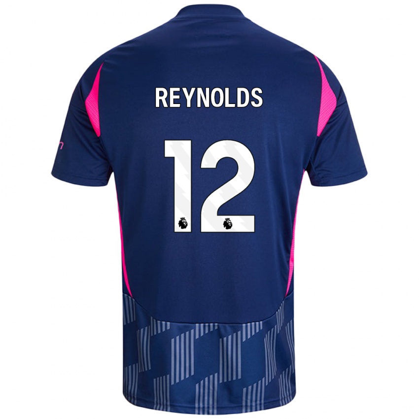 Kinder Niamh Reynolds #12 Königsblau Rosa Auswärtstrikot Trikot 2024/25 T-Shirt