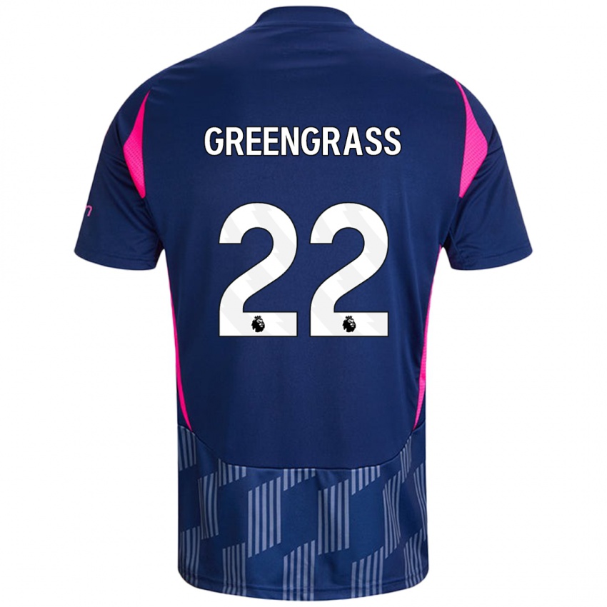 Kinder Charlotte Greengrass #22 Königsblau Rosa Auswärtstrikot Trikot 2024/25 T-Shirt