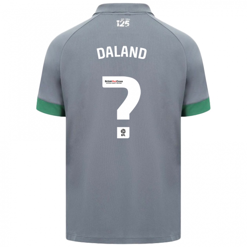 Kinder Jesper Daland #0 Dunkelgrau Auswärtstrikot Trikot 2024/25 T-Shirt