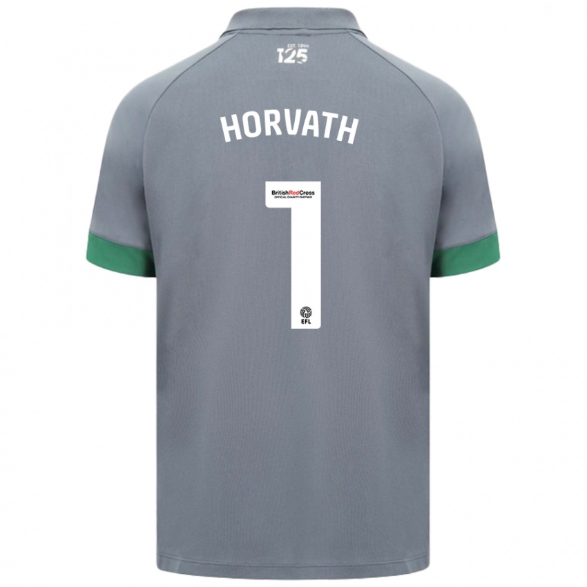 Kinder Ethan Horvath #1 Dunkelgrau Auswärtstrikot Trikot 2024/25 T-Shirt