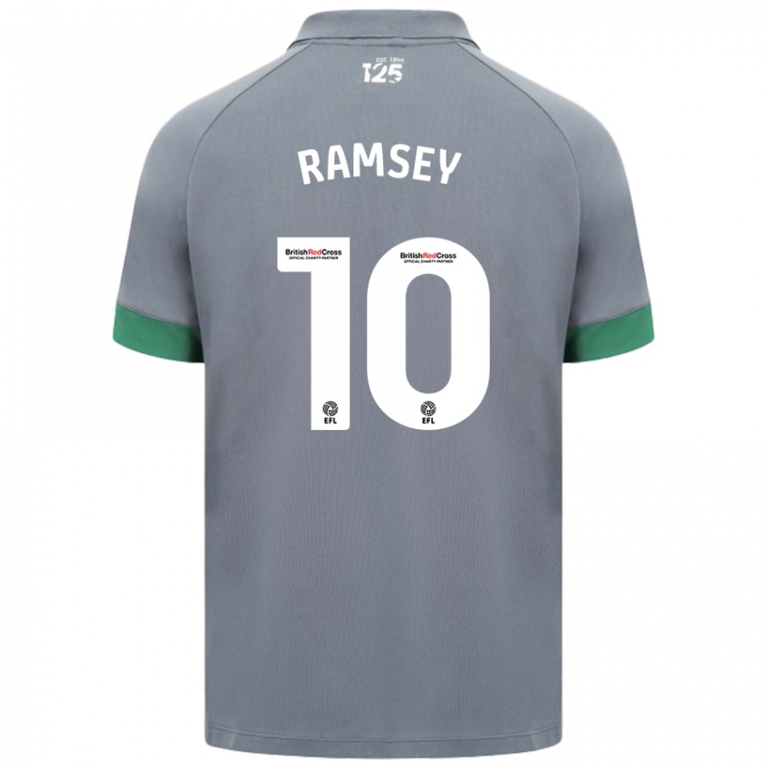 Kinder Aaron Ramsey #10 Dunkelgrau Auswärtstrikot Trikot 2024/25 T-Shirt