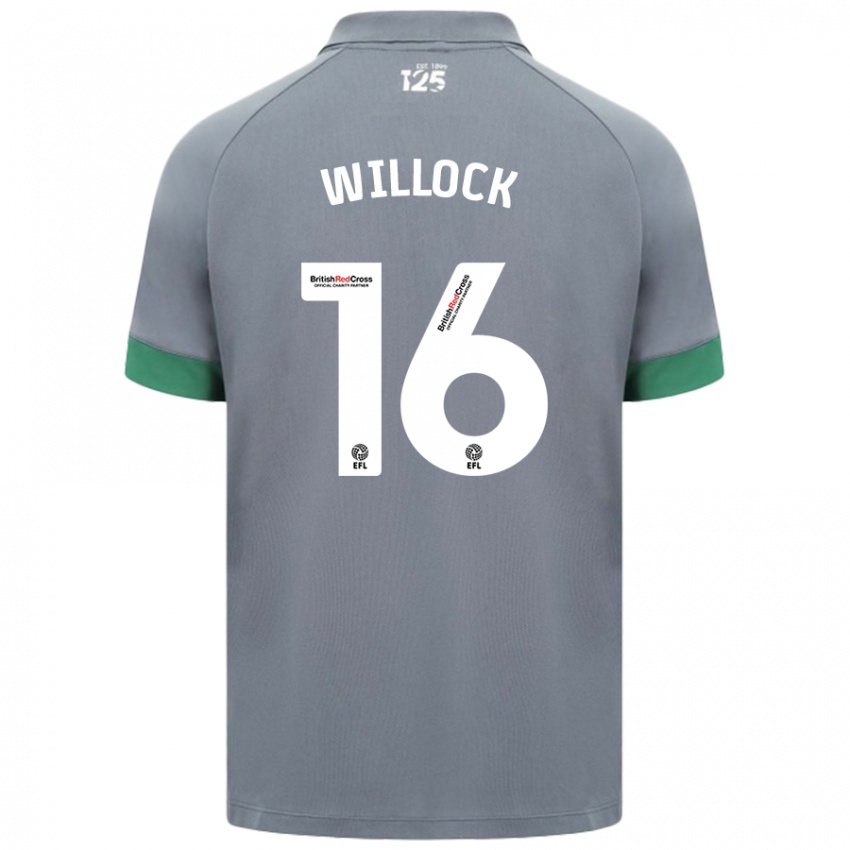 Kinder Chris Willock #16 Dunkelgrau Auswärtstrikot Trikot 2024/25 T-Shirt