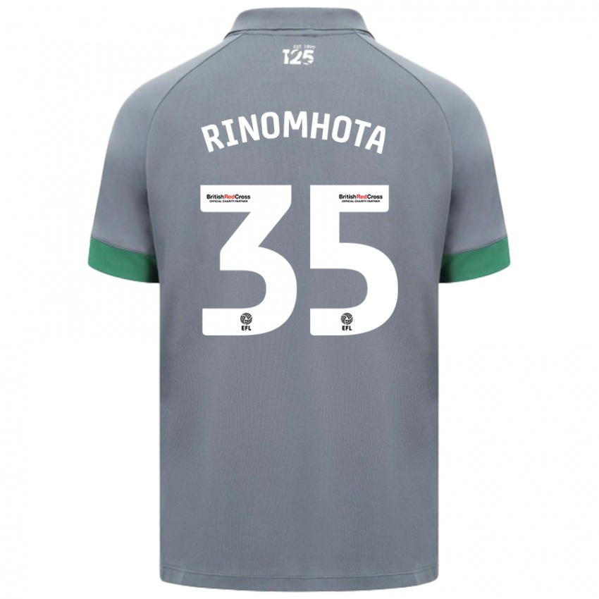 Kinder Andy Rinomhota #35 Dunkelgrau Auswärtstrikot Trikot 2024/25 T-Shirt