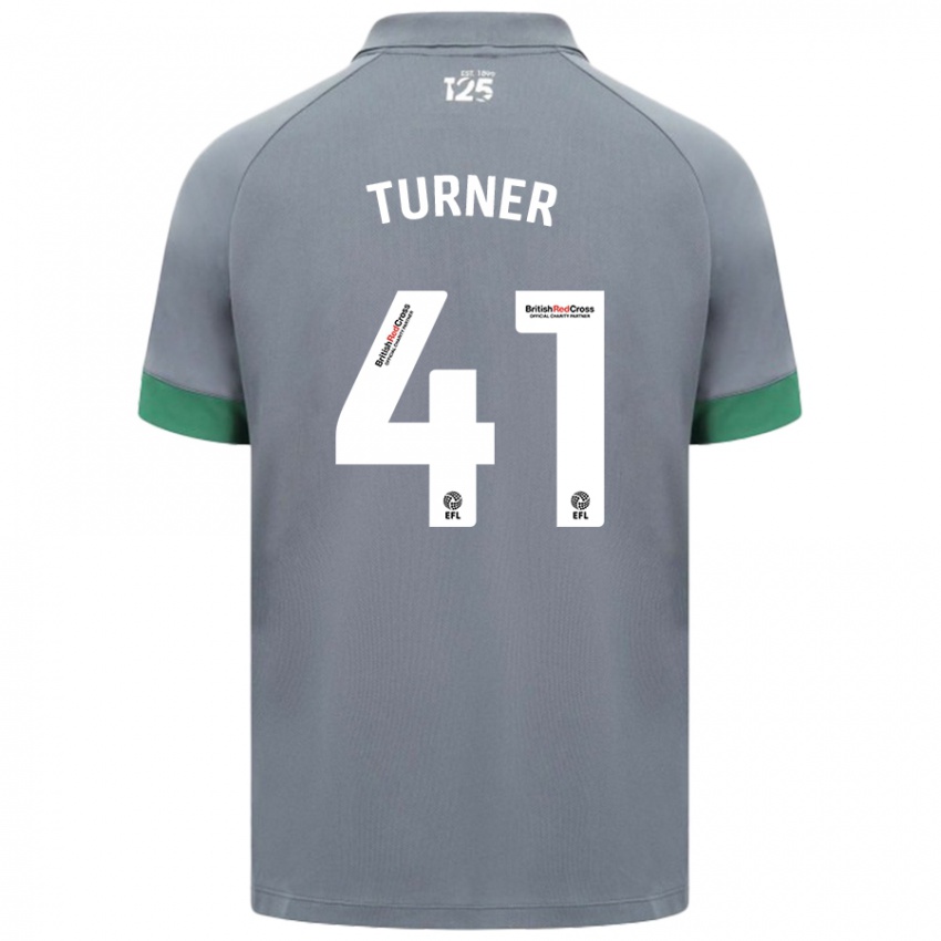 Kinder Matthew Turner #41 Dunkelgrau Auswärtstrikot Trikot 2024/25 T-Shirt