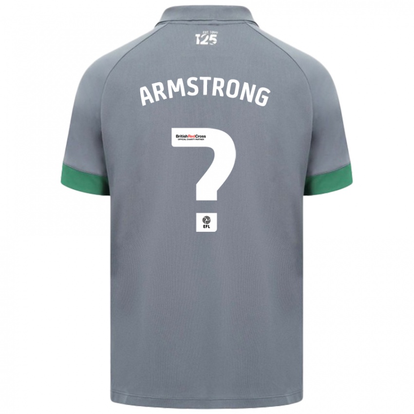 Kinder Luke Armstrong #0 Dunkelgrau Auswärtstrikot Trikot 2024/25 T-Shirt