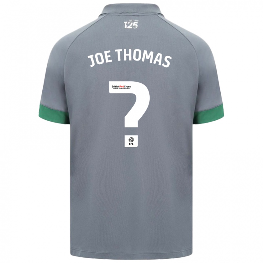 Kinder Joe Thomas #0 Dunkelgrau Auswärtstrikot Trikot 2024/25 T-Shirt