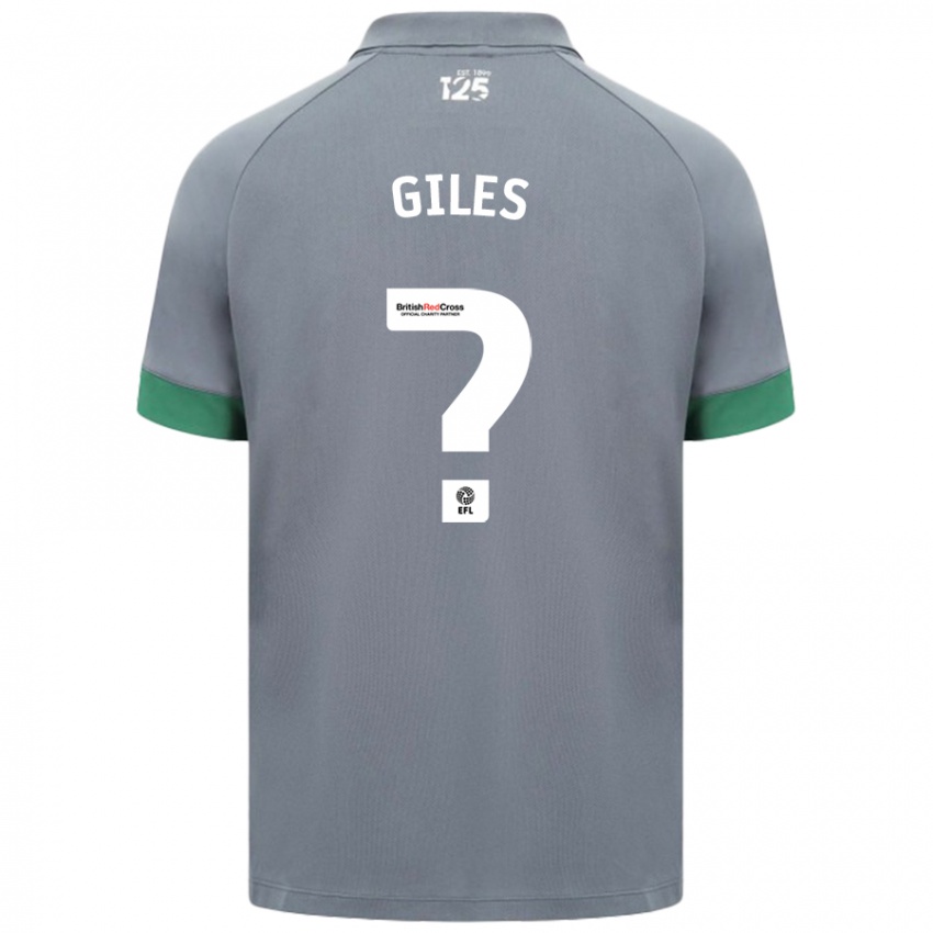 Kinder Luey Giles #0 Dunkelgrau Auswärtstrikot Trikot 2024/25 T-Shirt