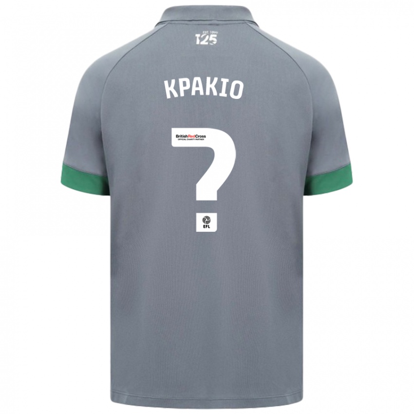 Kinder Ronan Kpakio #0 Dunkelgrau Auswärtstrikot Trikot 2024/25 T-Shirt