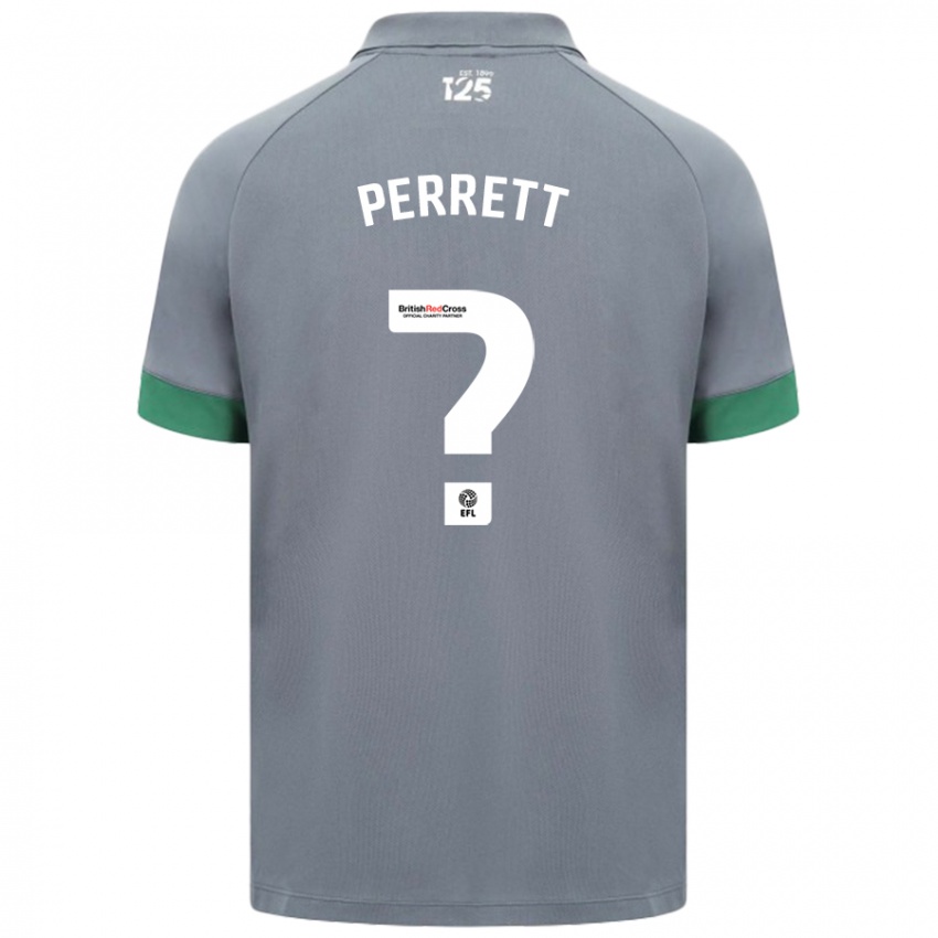 Kinder Troy Perrett #0 Dunkelgrau Auswärtstrikot Trikot 2024/25 T-Shirt