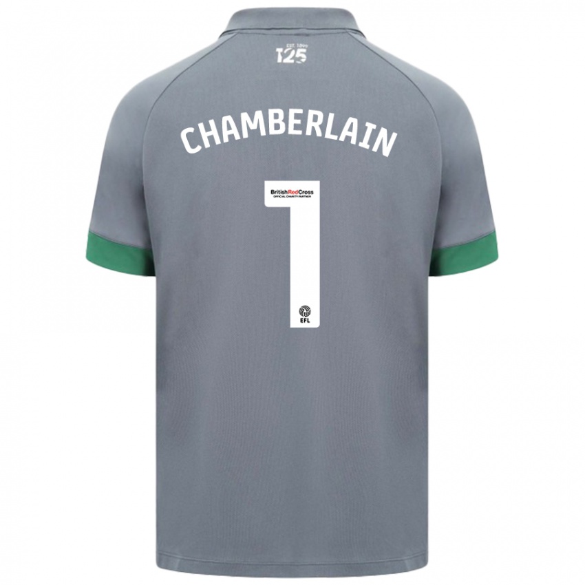 Kinder Ceryn Chamberlain #1 Dunkelgrau Auswärtstrikot Trikot 2024/25 T-Shirt