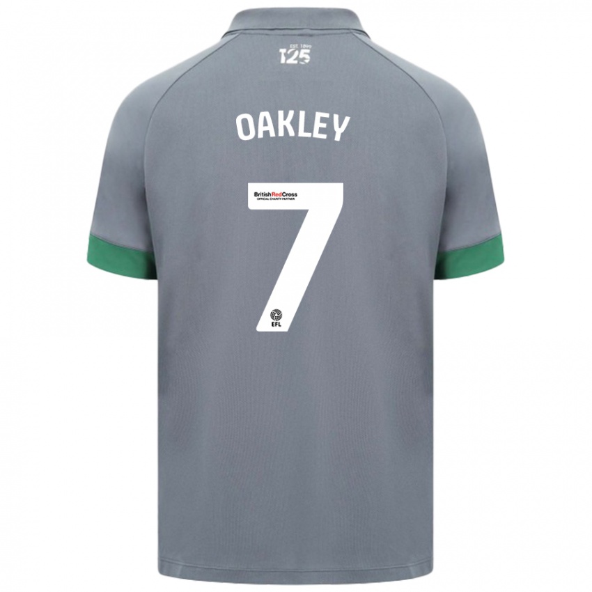 Kinder Rhianne Oakley #7 Dunkelgrau Auswärtstrikot Trikot 2024/25 T-Shirt