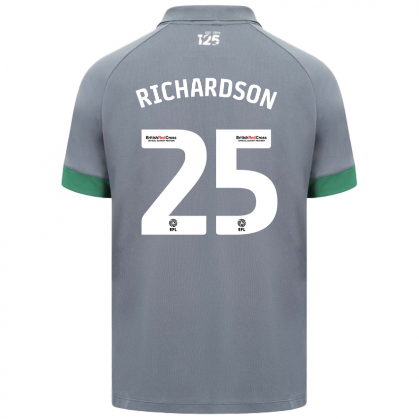 Kinder Tija Richardson #25 Dunkelgrau Auswärtstrikot Trikot 2024/25 T-Shirt